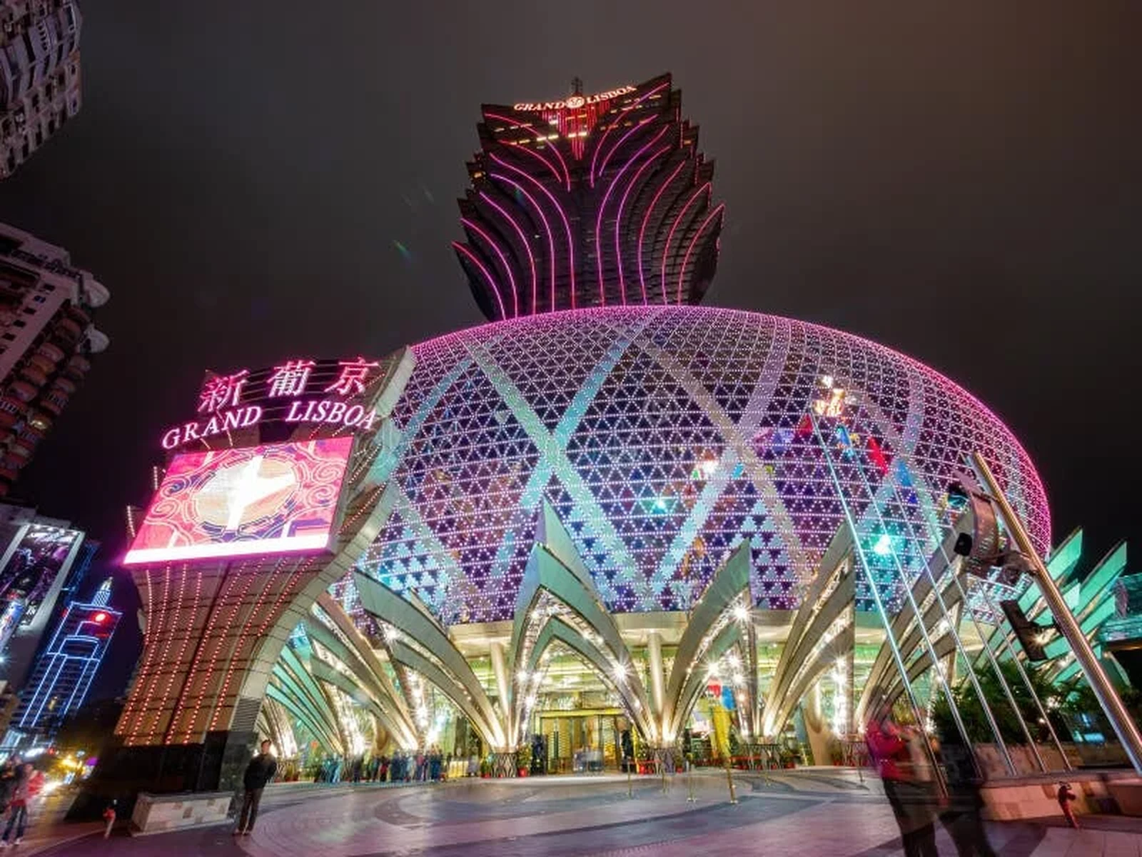 新葡京賭場夜景外觀